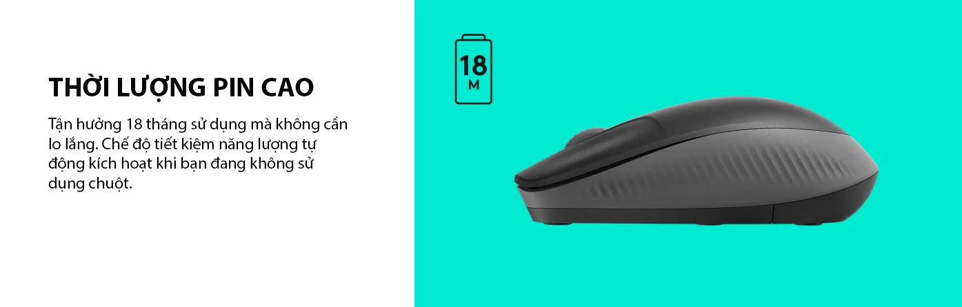 Chuột không dây Logitech M190 - Màu xám than (CHARCOAL ) bảo hành chính hãng 12 tháng 9 Chuột không dây Logitech M190 - Màu xám than (CHARCOAL ) bảo hành chính hãng 12 tháng - Ảnh 9
