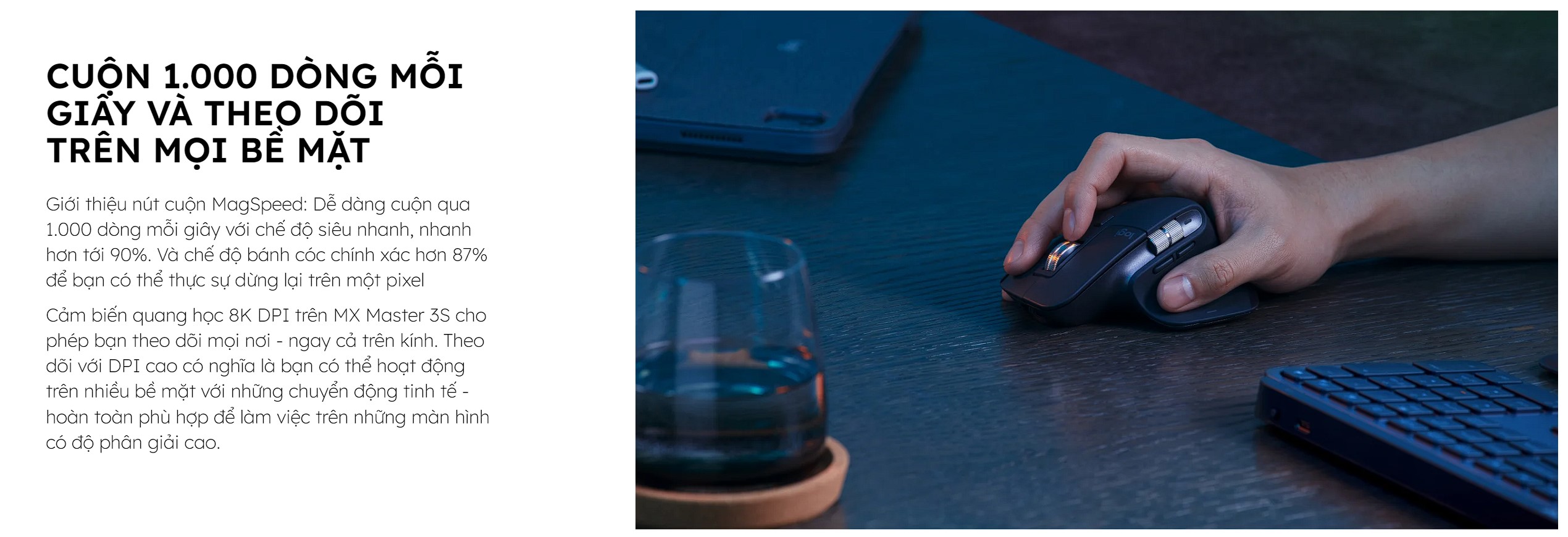 COMBO BÀN PHÍM VÀ CHUỘT KHÔNG DÂY LOGITECH MX KEYS S GRAPHITE - bảo hành chính hãng 12 tháng 7 COMBO BÀN PHÍM VÀ CHUỘT KHÔNG DÂY LOGITECH MX KEYS S GRAPHITE - bảo hành chính hãng 12 tháng - Ảnh 7
