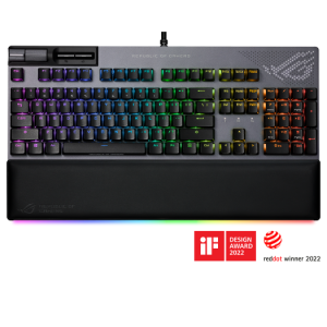Bàn phím cơ chơi game ROG Strix Flare II Animate được trang bị màn hình LED AniMe Matrix ™, tốc độ polling rate 8000 Hz, các switch cơ học ROG NX hoặc Cherry MX có thể thay thế, điều khiển phương tiện kim loại và đệm kê cổ tay có thể điều chỉnh ánh sáng