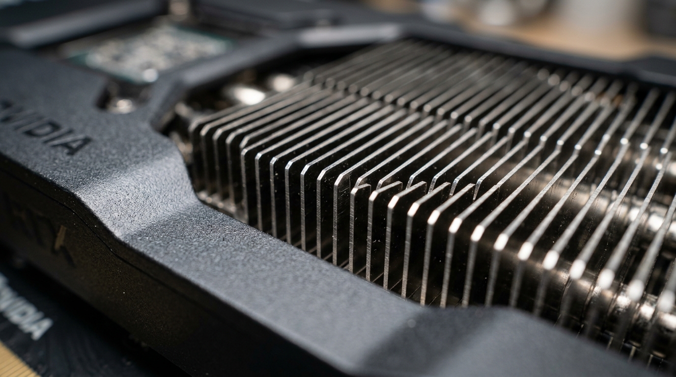 Cận cảnh lá tản nhiệt và vỏ Card màn hình NVIDIA RTX A400.