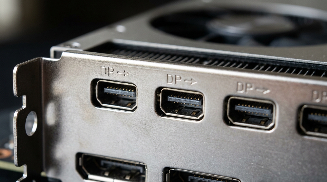 Cận cảnh cổng Mini DisplayPort Card màn hình NVIDIA RTX A400.