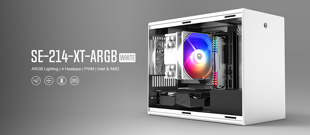 TẢN NHIỆT CPU ID-COOLING SE-214-XT ARGB WHITE ( bảo hành chính hãng 24 tháng ) 8 TẢN NHIỆT CPU ID-COOLING SE-214-XT ARGB WHITE ( bảo hành chính hãng 24 tháng ) - Ảnh 8