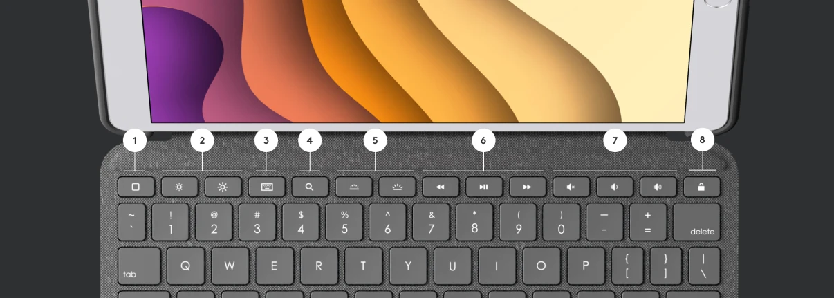 Bàn phím Logitech Combo Touch For IPAD 7TH/8TH/9TH GEN - Đen 25 logitech combo touch cho ipad chinh hang 13