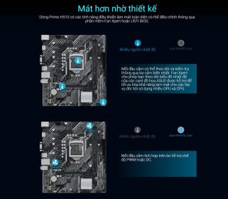 MAINBOARD ASUS PRIME H510M-K (INTEL H510, SOCKET 1200, M-ATX, 2 KHE RAM DDR4) bảo hành chính hãng 36 tháng 25 mainboard asus prime h510m k mota1 321x280 1