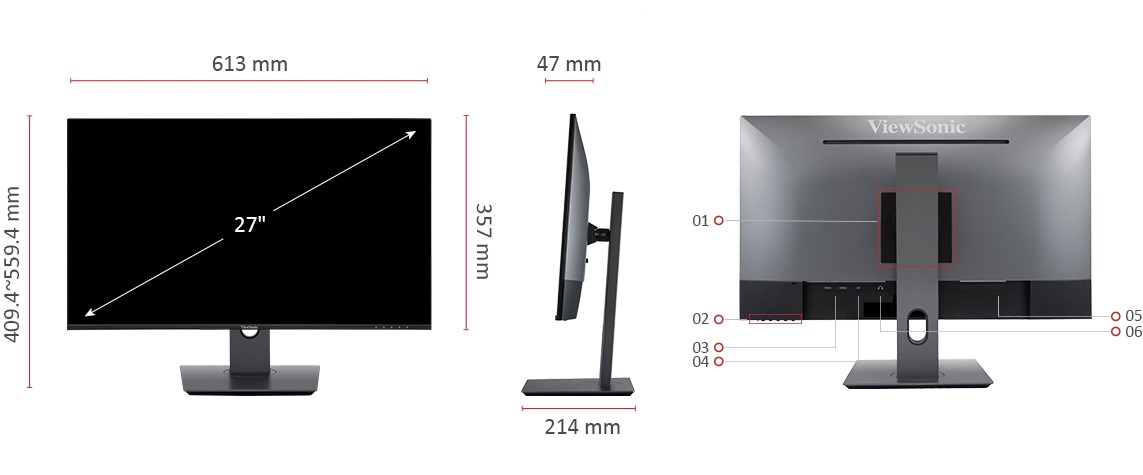 Màn hình Viewsonic VX2480-2K-kết nối