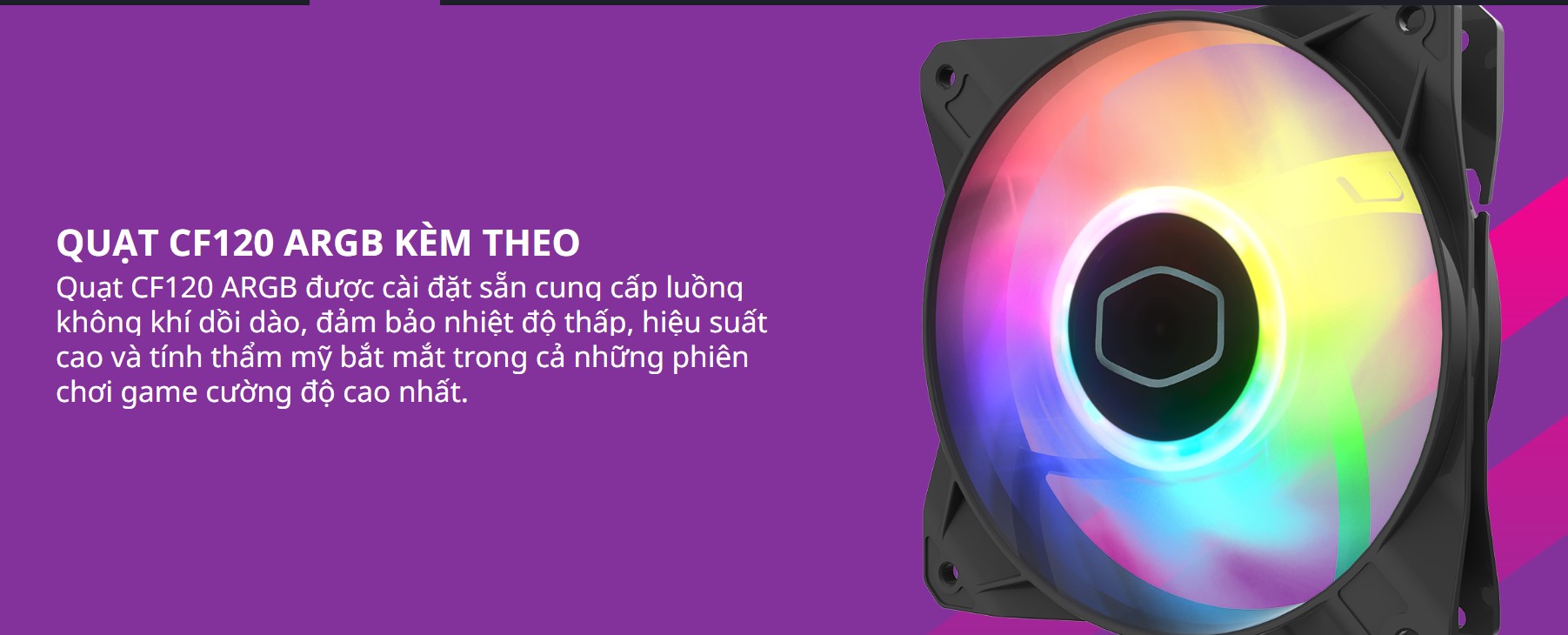 Vỏ Case Cooler Master MasterBox 520 Mesh ARGB (Mid Tower/Màu Đen )