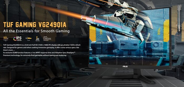Màn hình Gaming ASUS TUF VG249Q1A (23.8 inch - FHD - IPS - 165Hz - 1ms - FreeSync - Speaker) bảo hành chính hãng 36 tháng 5 Màn hình Gaming ASUS TUF VG249Q1A (23.8 inch - FHD - IPS - 165Hz - 1ms - FreeSync - Speaker) bảo hành chính hãng 36 tháng - Ảnh 5
