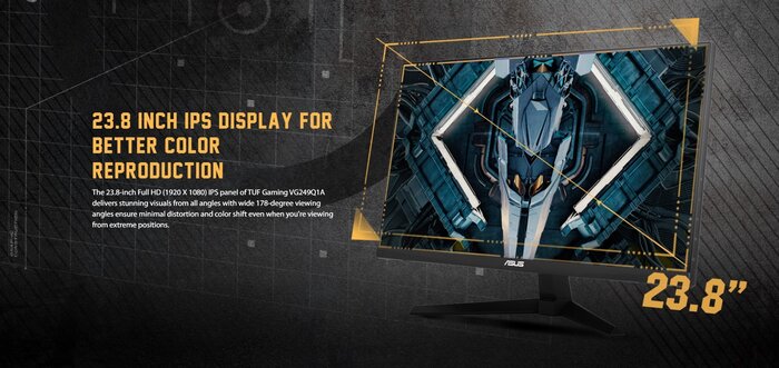 Màn hình Gaming ASUS TUF VG249Q1A (23.8 inch - FHD - IPS - 165Hz - 1ms - FreeSync - Speaker) bảo hành chính hãng 36 tháng 6 Màn hình Gaming ASUS TUF VG249Q1A (23.8 inch - FHD - IPS - 165Hz - 1ms - FreeSync - Speaker) bảo hành chính hãng 36 tháng - Ảnh 6