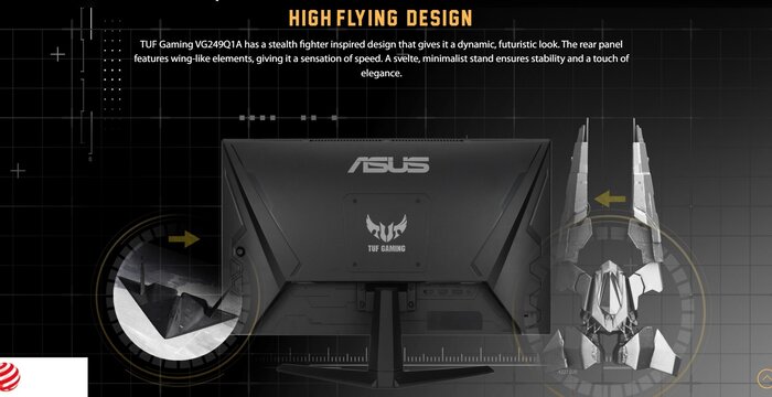 Màn hình Gaming ASUS TUF VG249Q1A (23.8 inch - FHD - IPS - 165Hz - 1ms - FreeSync - Speaker) bảo hành chính hãng 36 tháng 9 Màn hình Gaming ASUS TUF VG249Q1A (23.8 inch - FHD - IPS - 165Hz - 1ms - FreeSync - Speaker) bảo hành chính hãng 36 tháng - Ảnh 9