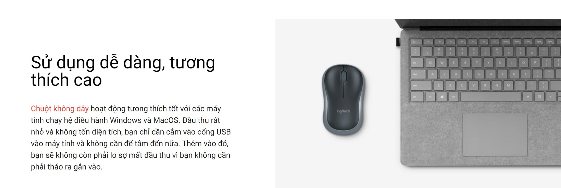 Chuột máy tính Logitech B175 4 Chuột máy tính Logitech B175 - Ảnh 4