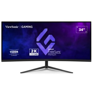 Màn hình ViewSonic VX3418C-2K (34 inch/UWQHD/VA/180Hz/1ms/loa/cong/HDMI 2.0: 2,DisplayPort: 2/ chân đế công thái học )