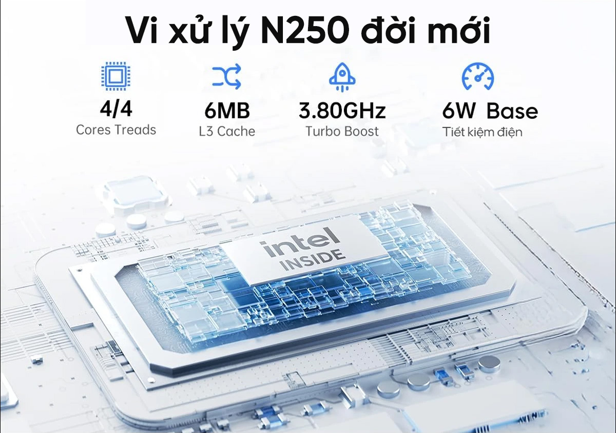 Bộ Mini PC Asus NUC 14 Essential RNUC14MNK250 ( NUC14MNK (N250)/1xDDR5-4800/1x M.2 22x80/2242 PCIe Gen3x4 /1x LAN/No-OS ) 13 vi xu ly intel n250 mo ta