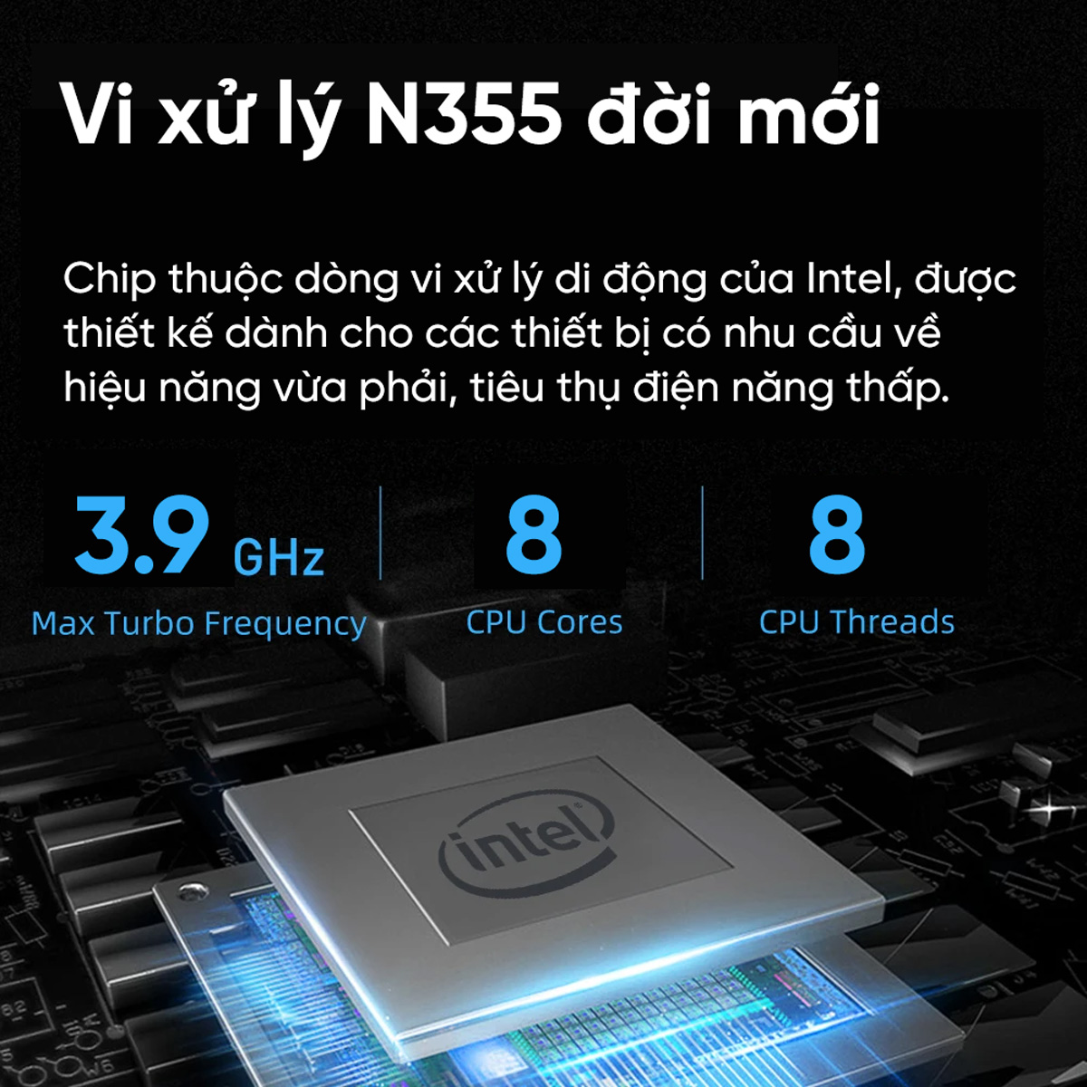 Bộ Mini PC Asus NUC 14 Essential RNUC14MNK355 ( NUC14MNK (N355)/1xDDR5-4800/1x M.2 22x80/2242 PCIe Gen3x4 /1x LAN/No-OS ) 17 vi xu ly intel n355 mo ta