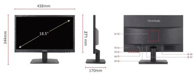 MÀN HÌNH VIEWSONIC VA1903-H-2 (18.5 INCH/HD/TN/60HZ/5MS) bảo hành chính hãng 36 tháng 25 viewsonic va1903h2 2 400x161 1