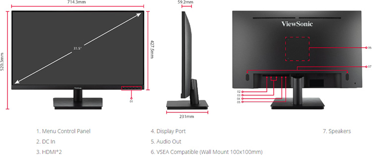 MÀN HÌNH VIEWSONIC VA3209-2K-MHD (31.5 INCH/QHD/IPS/75HZ/4MS) bảo hành chính hãng 36 tháng 17 MÀN HÌNH VIEWSONIC VA3209-2K-MHD (31.5 INCH/QHD/IPS/75HZ/4MS) bảo hành chính hãng 36 tháng - Ảnh 17